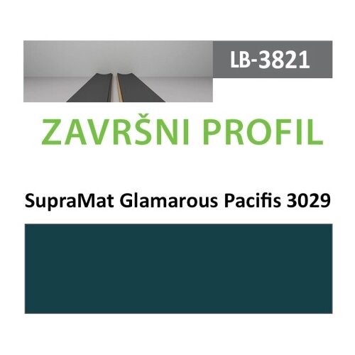 AGT profil Zidni MDF Završni LB-3821-B SupraMat Glam Pacific (3029) 2800x116x18mm ( 026-139 ) Slike