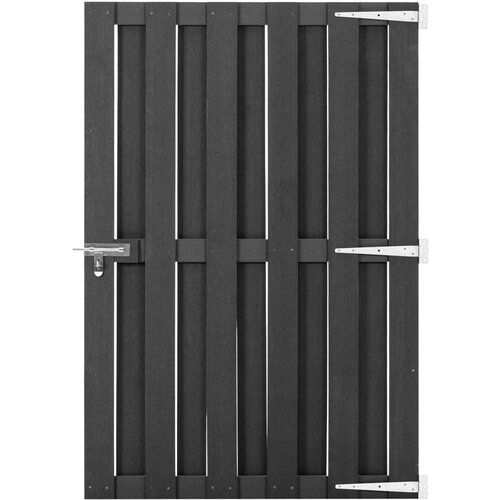 vidaXL vrtna vrata wpc 100x150 cm siva Cene