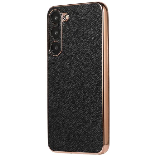 INORCO Za Samsung Galaxy S23 Nano Electroplating Litchi Texture Cover TPU ovitek za telefon iz pravega usnja, (22035464) Slike