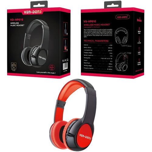 Ven-Dens Ven - Dens Bežični Slu&scaron;alice / Glazbeni Headset - Crvena / Crna Cijene