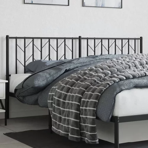 vidaXL Kovinsko posteljno vzglavje črno 180 cm