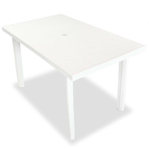  Vrtni stol od plastike bijeli 126 x 76 x 72 cm Slike
