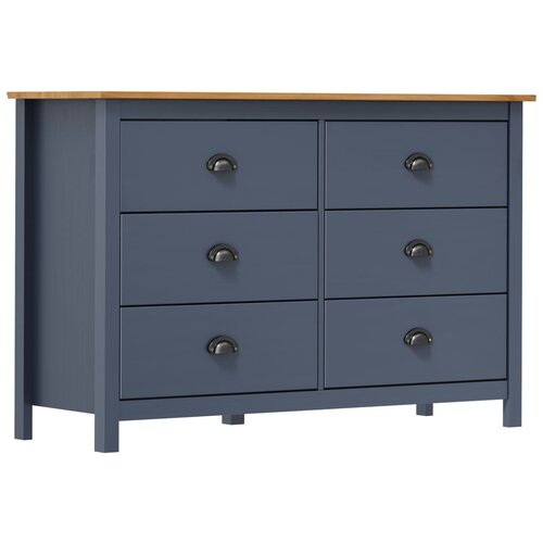 The Living Store Komoda Hill siva 125x40x80 cm trdna borovina - Komoda, (21662313) Cene