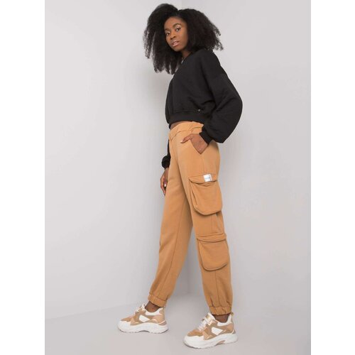 RUE PARIS Sweatpants-RV-DR-7364.01P-camel Cene