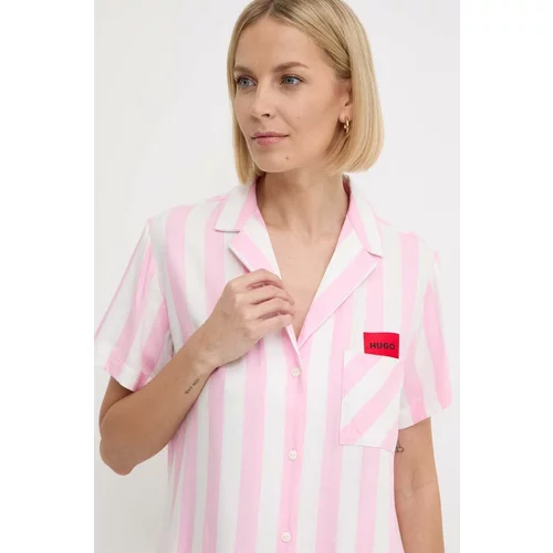 Hugo Košulja boja: ružičasta, regular, s klasičnim ovratnikom, 50514876