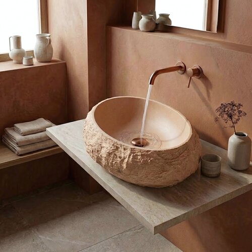 REA Bath Umivalnik na podstavku Mika Light Terracotta Cene