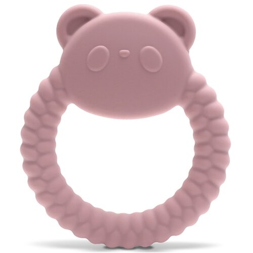 Lorelli SILIKONSKA GLODALICA ZA BEBE PANDA NATURAL - DEEP PINK Cene