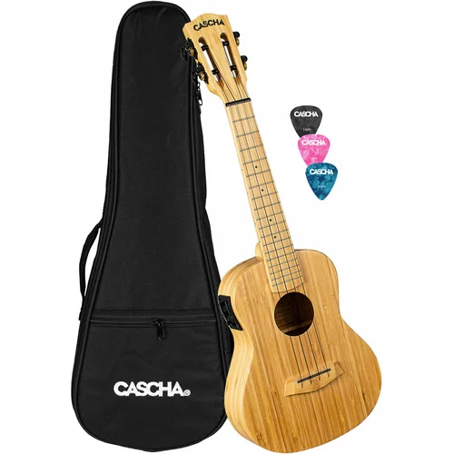 Cascha HH 2313E Bamboo Koncertni ukulele Natural