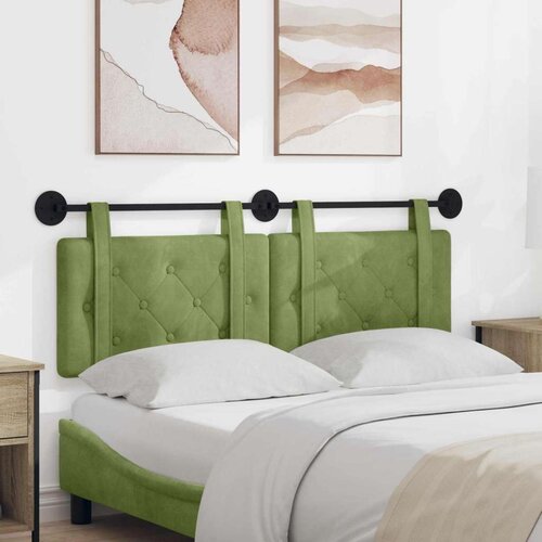  Držeće uzglavlje Zidne Svijetlo zelena 150 x 55 x 5 cm Baršun - Svijetlo zelena 140 cm bez LED Cene