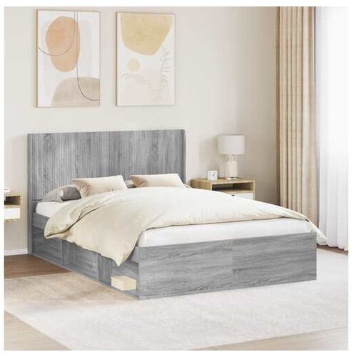 vidaXL Uzglavlje Siva Sonoma Konstruirano drvo - Siva Sonoma 120 cm Cene