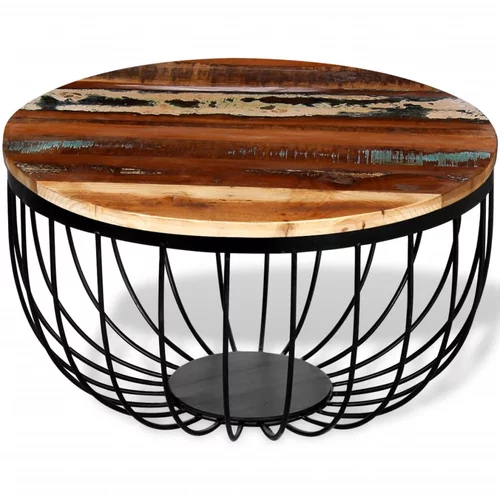 vidaXL Klubska mizica iz trdnega predelanega lesa, (20713623)