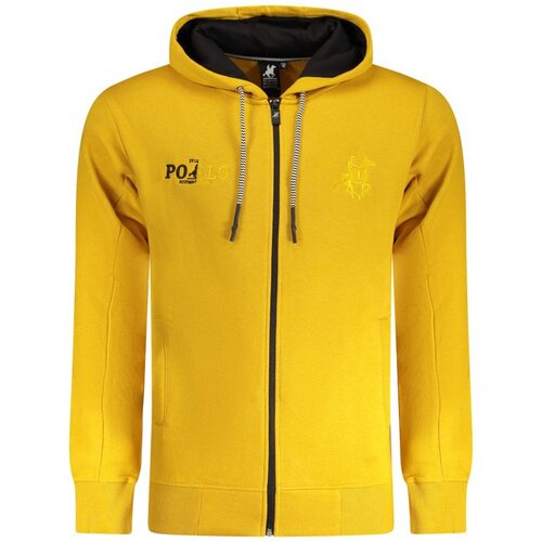 U.S. Grand Polo Club mu&amp;scaron;ka hoodie dukserica na patentni zatvarač senf žuta Slike