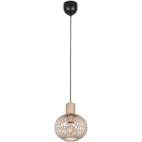Trio Leuchten Moderne draad hanglamp zwart met beige 23cm - Gila Slike