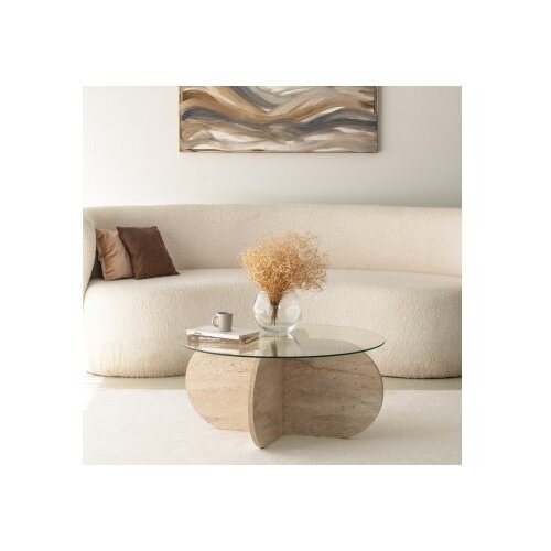 Hanah home Klub sto Bubble 75cm Bež Slike