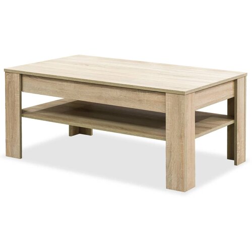 Maison Chic Klubska mizica - kavna mizica - Nizka mizica iverna plošča 110x65x48 cm barva hrasta, (21753558) Cene