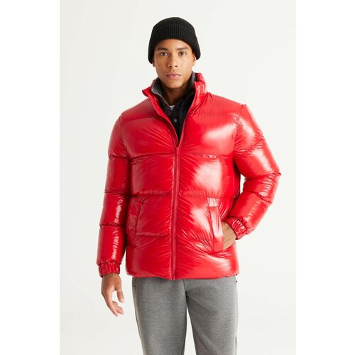AC&Co / Altınyıldız Classics Men's Red Standard Fit Regular Fit High Neck Windproof Fiber-Filled Coat Cene