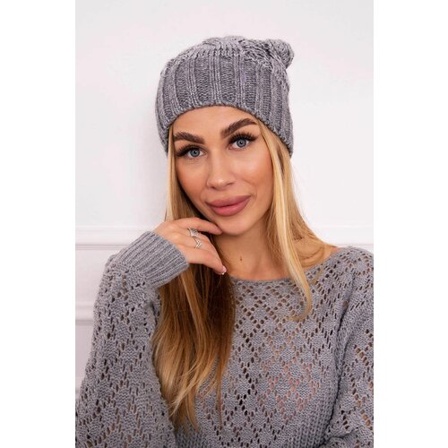 Kesi Cap with fleece Paryż K213 light gray Slike