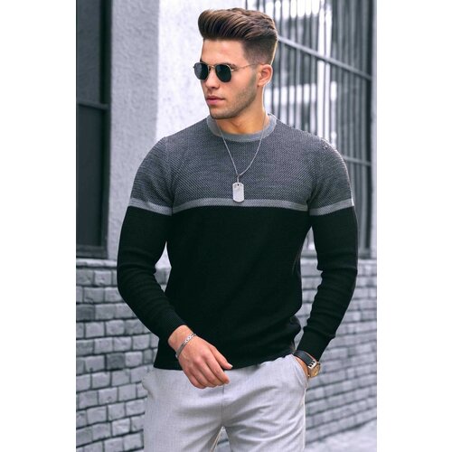 Madmext Sweater - Black - Regular fit Cene