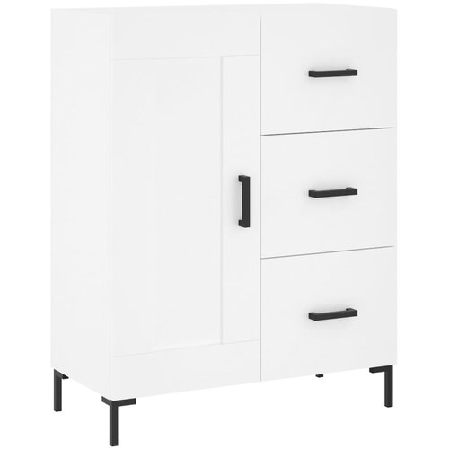  Visoka komoda bijela 69,5x34x180 cm konstruirano drvo Slike
