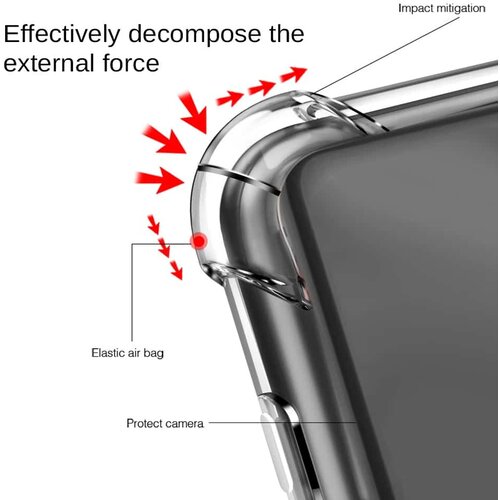 Techsuit Shockproof Clear Silicone prozirna maskica otporna na udarce za Honor 200 Lite Slike