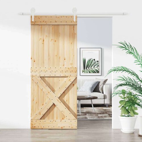  Klizna vrata s priborom za montažu 100x210 cm masivna borovina Cijene