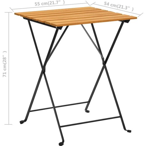 VidaXL bistro stol 55 x 54 x 71 cm od masivnog bagremovog drva Slike