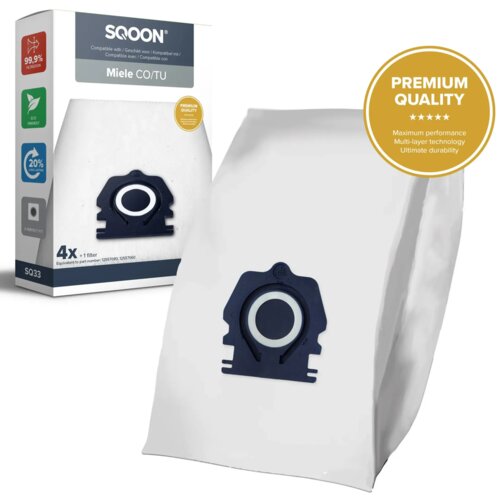 MIKRO Sintetičke vrećice kompatibilne s Miele Guard L1, Guard S1, Guard M1, TU HyClean Pure, CO HyClean Pure (Sqoon 52058-4) Slike