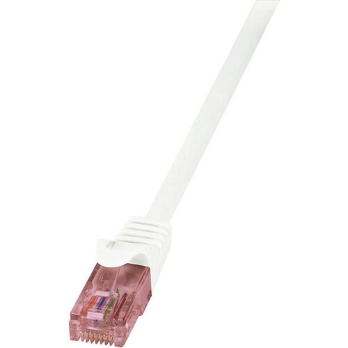 Logilink CQ2021U RJ45 omrežni kabel\, Patch kabel CAT 6 U/UTP 0.50 m bela ognjevaren\, z za&scaron;čitnim zapornim zatičem 1 kos, (20519214) Cene