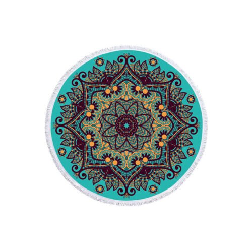  Okrogla brisača za na plažo Mandala - Dizajn #1 Cene