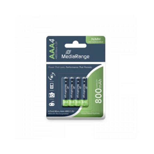  Baterija MEDIARANGE AAA 800mAh AAA-HR3 (HR03) BLISTER 4kom punjive NiMH baterije Slike