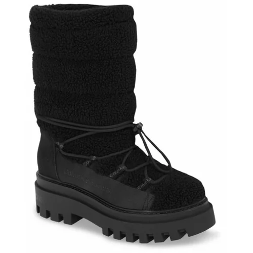 Calvin Klein Jeans Škornji za sneg Flatform Snow Boot Sherpa Wn YW0YW01195 Črna