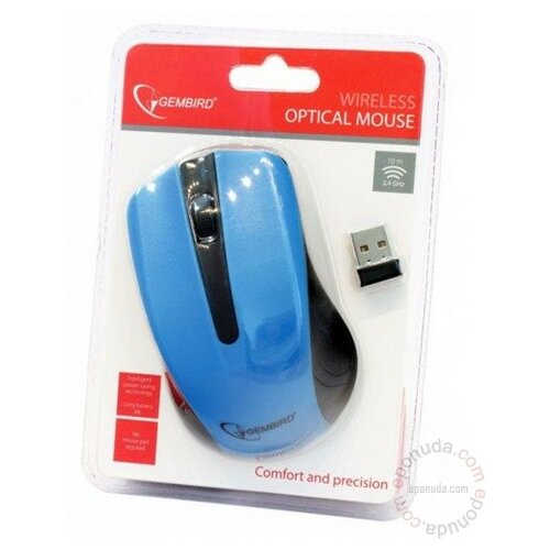 Gembird MUSW-101-B USB 1200DPI BLUE bežični miš Slike