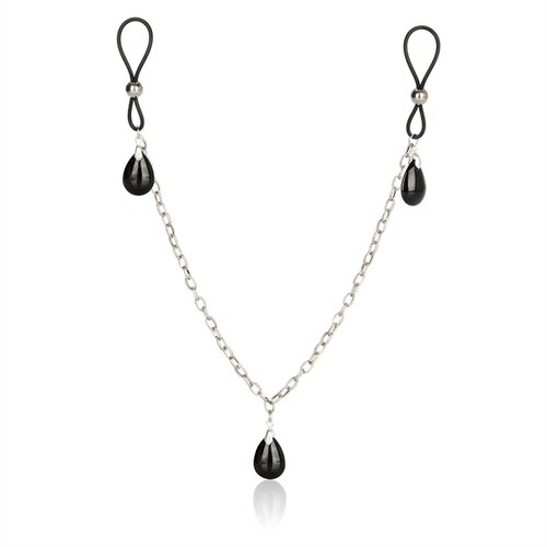California Exotics Nonpiercing Nipple Chain Jewelry Onyx Cene