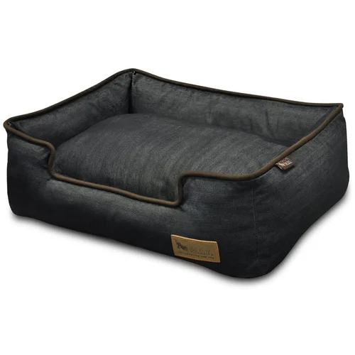 Play Temno modra podloga za pse 41x71 cm Lounge Bed Denim Medieval Blue / Dark Chocolate L –