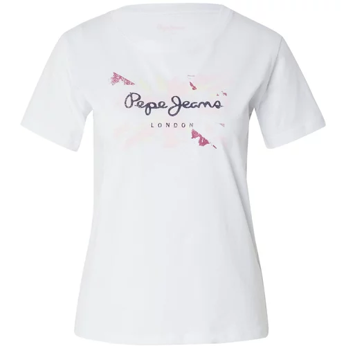 PepeJeans Majica 'KALLAN' pastelno rumena / pastelno roza / črna / bela