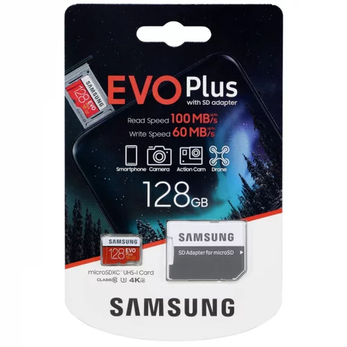 Samsung spominska kartica MicroSD EVO Plus 128GB (2020) MB-MC128HA/EU