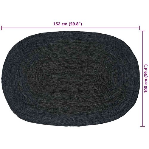  Tepih Prirodna i crna 300 x 300 cm Juta Slike
