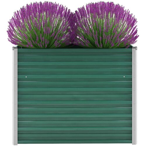vidaXL Vrtna sadilica od pocinčanog čelika 100 x 40 x 77 cm zelena Cijene