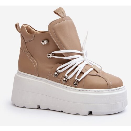 Zazoo 3416 Leather Women's Sports Shoes Beige Cene