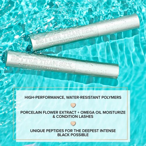 Too Faced Better Than Sex Waterproof Mascara Travel Size vodootporna maskara za volumen i gustoću trepavica 4,8 g Slike