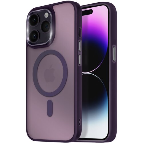 AVIZAR Ohišje MagSafe za iPhone 14 Pro Max Back Mat Frosted Obris, Vijolična, (5000014235) Cene