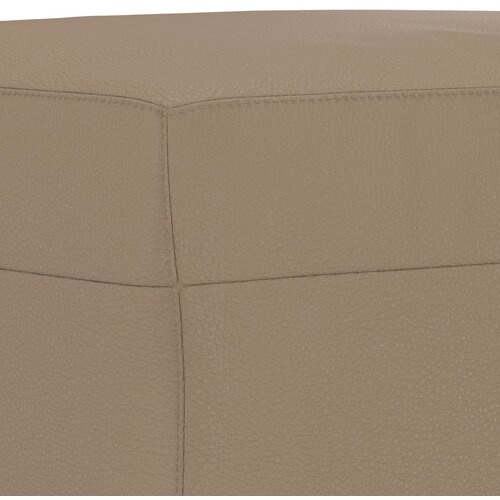  3-dijelni set sofa s jastucima boja cappuccina od umjetne kože Slike