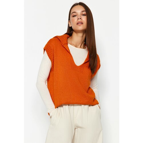 Trendyol Sweater Vest - Orange - Regular fit Slike