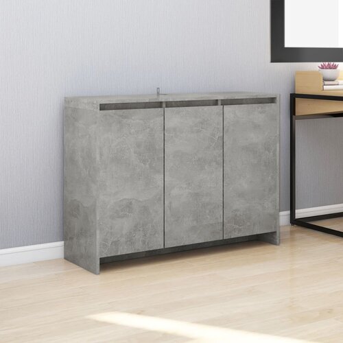 VidaXL Komoda siva boja betona 102 x 33 x 75 cm od iverice Slike