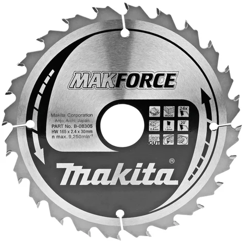 Makita žagin list TCT MAKForce, 165x30 mm, 10z, B-08165