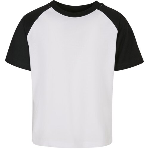 Urban Classics Kids Boys Raglan Contrast Tee white/black Slike