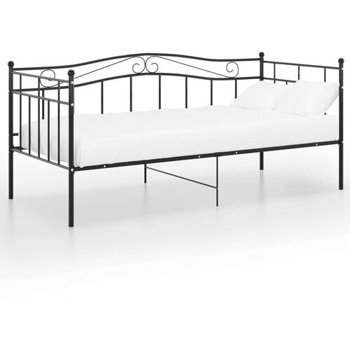 VidaXL okvir za krevet na razvlačenje crni metalni 90 x 200 cm Slike