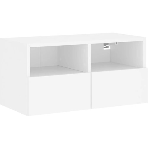 Maison Chic Stenska TV omarica - TV stojalo - Televizijska omarica bela 60x30x30 cm inženirski les, (21699810) Cene