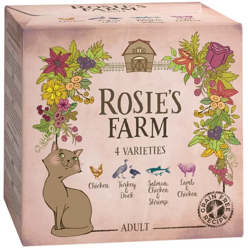 Rosie's Farm Probno pakiranje Adult 4 x 100 g - Miješano pakiranje (4 vrste)