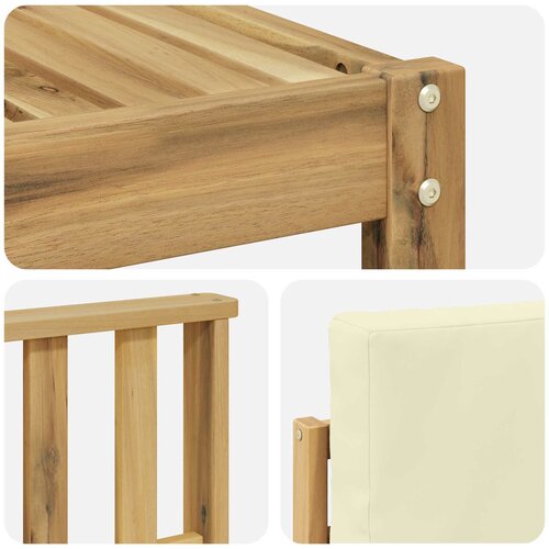  Set vanjskih sofa 9 kom. Bijela i krem Poliester Slike